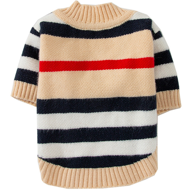 Pull Tricoté Rayé pour Chien