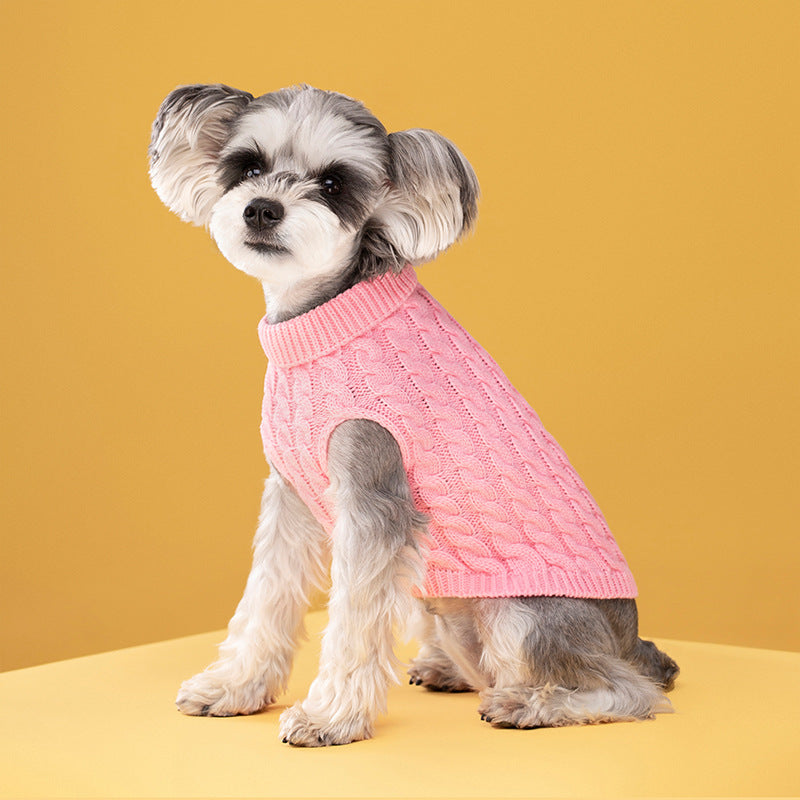 Pull Torsadé Chaud pour Chien