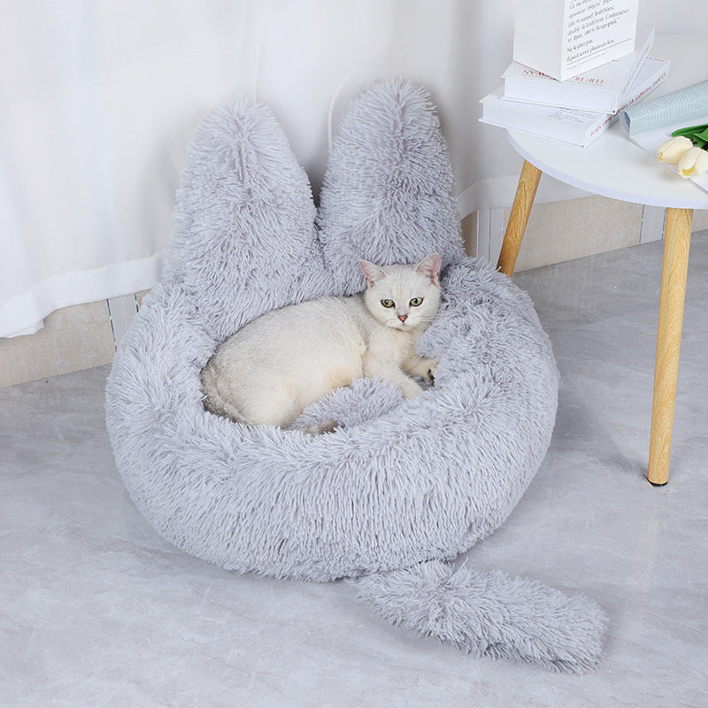 Panier Rond Peluche pour Chat