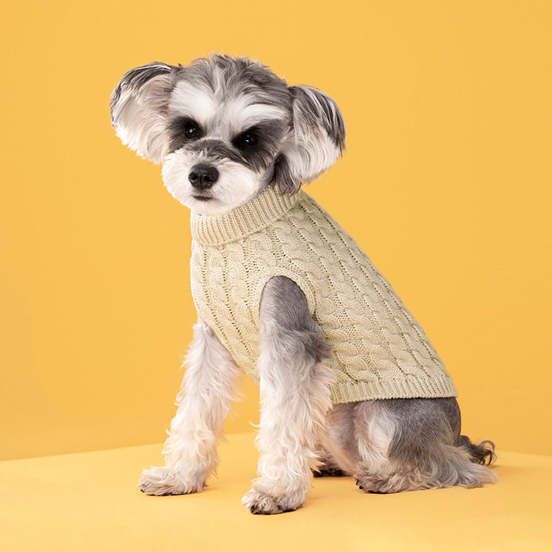 Pull Torsadé Chaud pour Chien