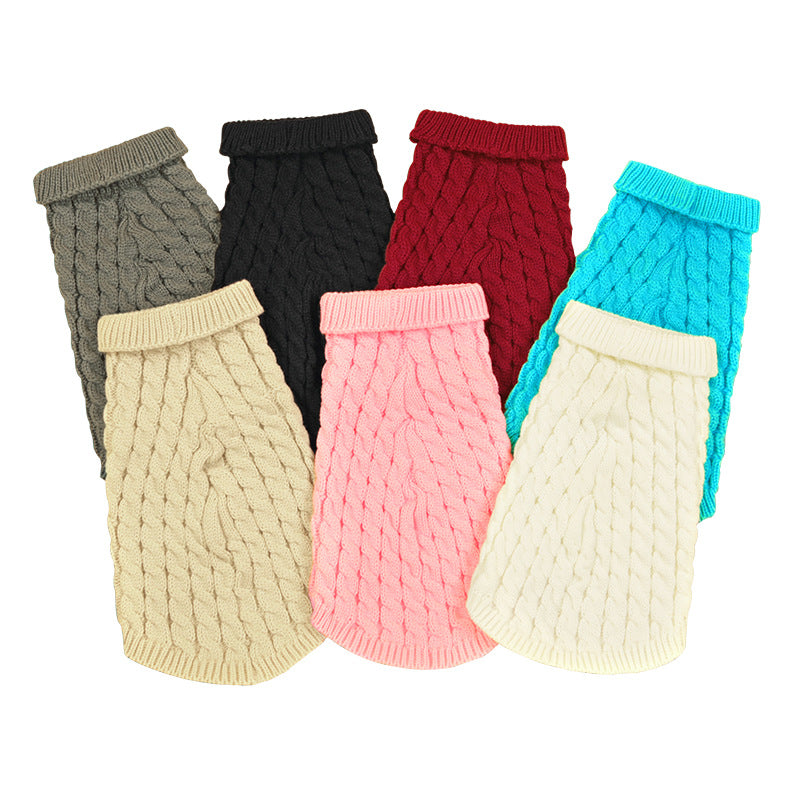 Pull Torsadé Chaud pour Chien