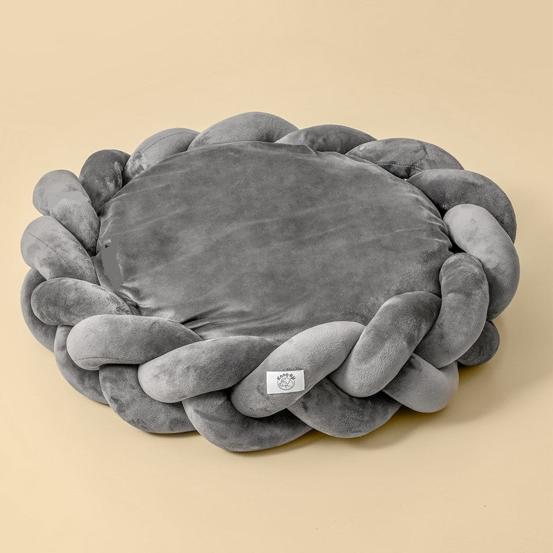 Panier Rond Tressé pour Chien & Chat