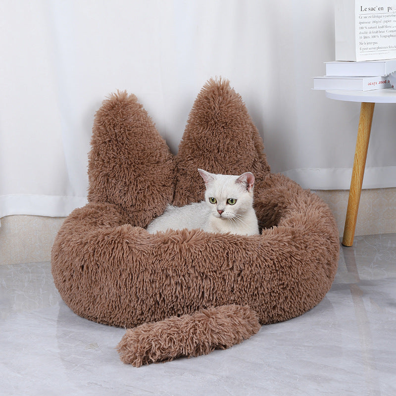 Panier Rond Peluche pour Chat