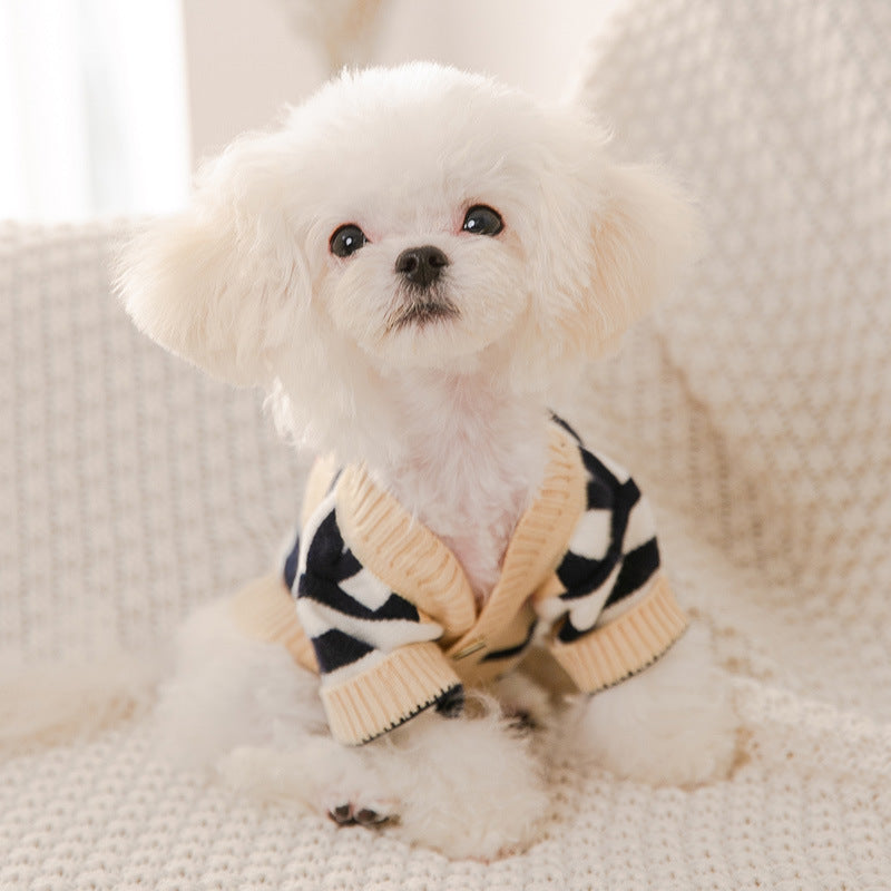 Pull Tricoté Rayé pour Chien