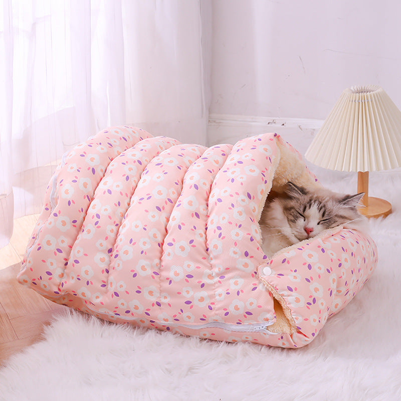 Panier Cocon Peluche Ultra Douillet pour Chat