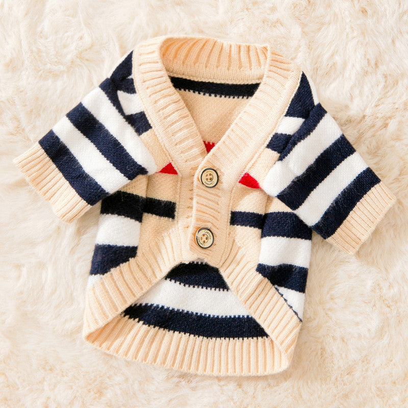 Pull Tricoté Rayé pour Chien