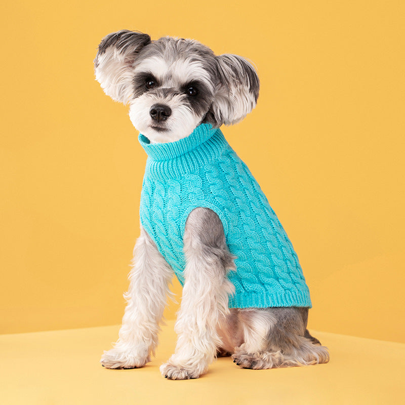 Pull Torsadé Chaud pour Chien