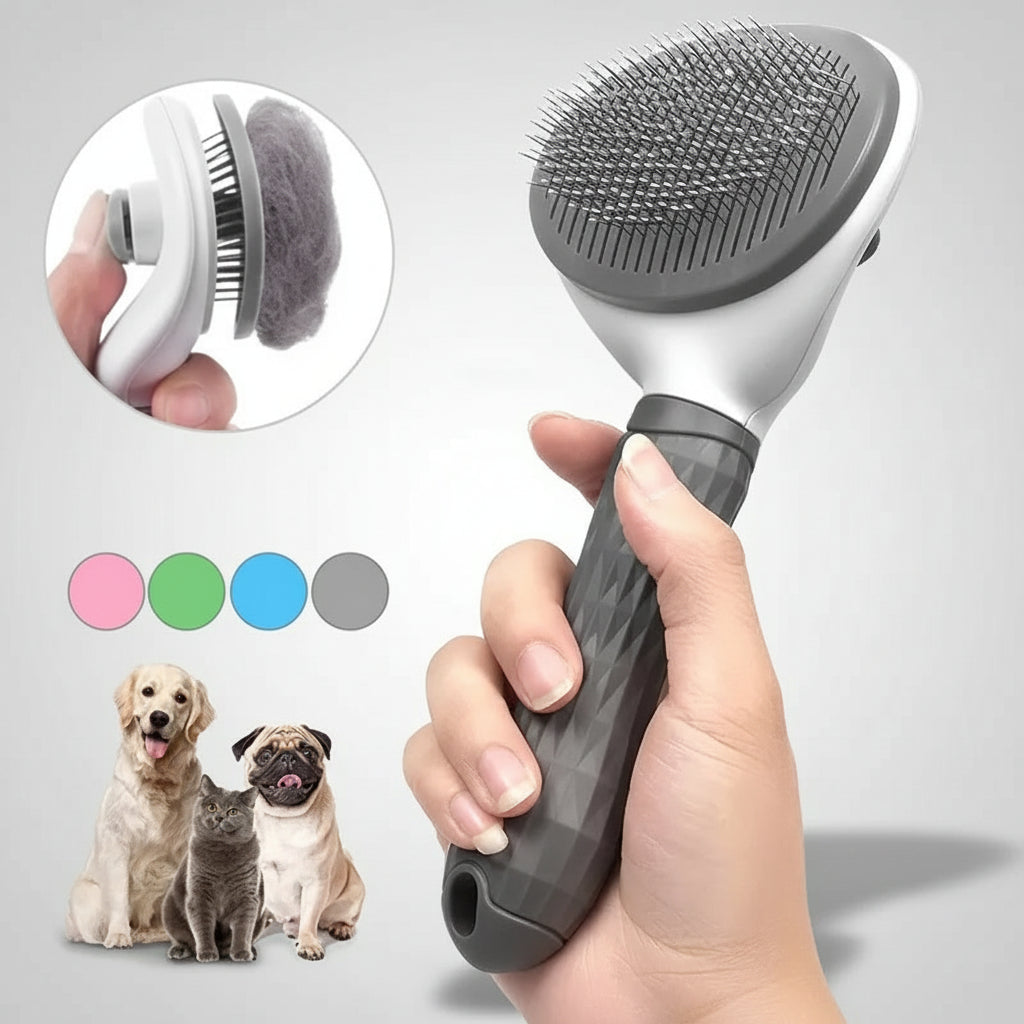 Brosse autonettoyante pour chien et chat - vue 1
