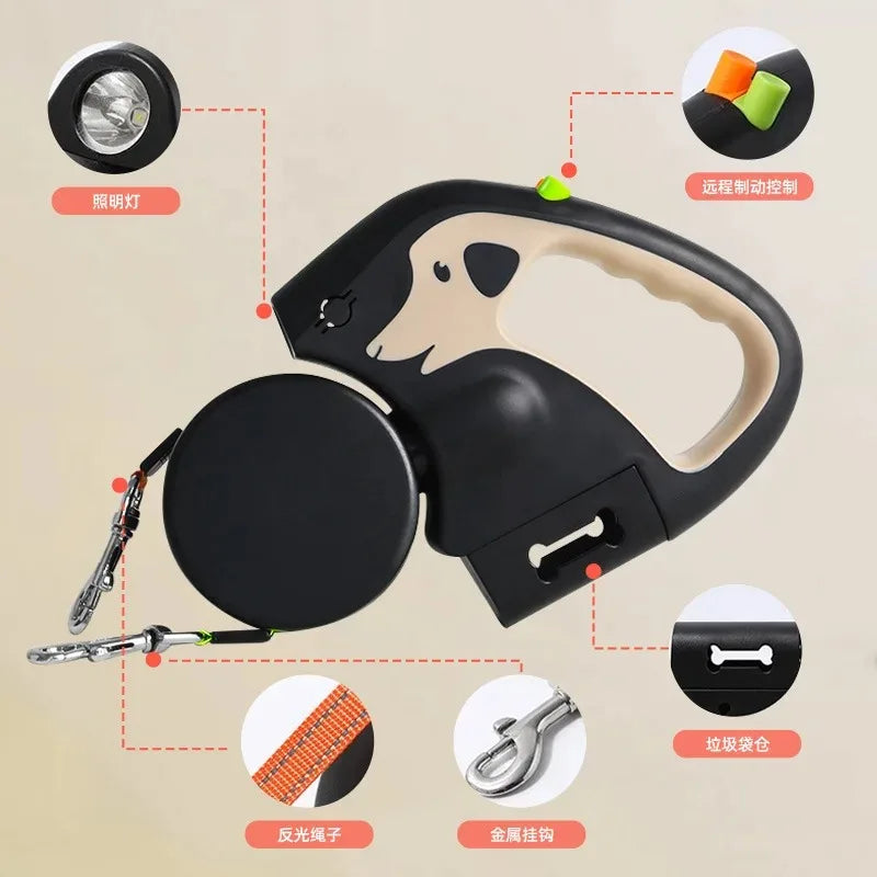 Laisse Rétractable Double pour Chien