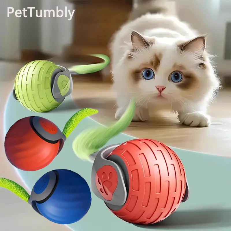 Balle Interactive Automatique pour Chat – Jouet Intelligent Rechargeable USB