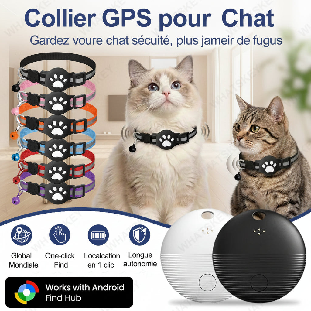 Collier GPS Traceur pour Chat