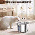 Fontaine à eau inox pour chat - vue 1