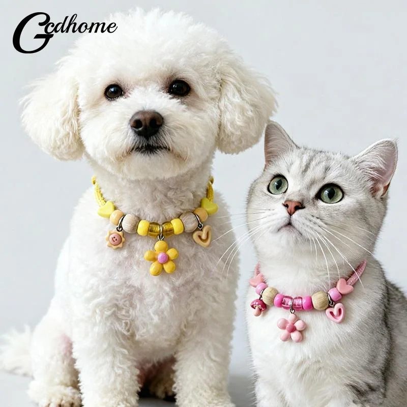 Collier Anti-Puces Macaron Naturel pour Chat