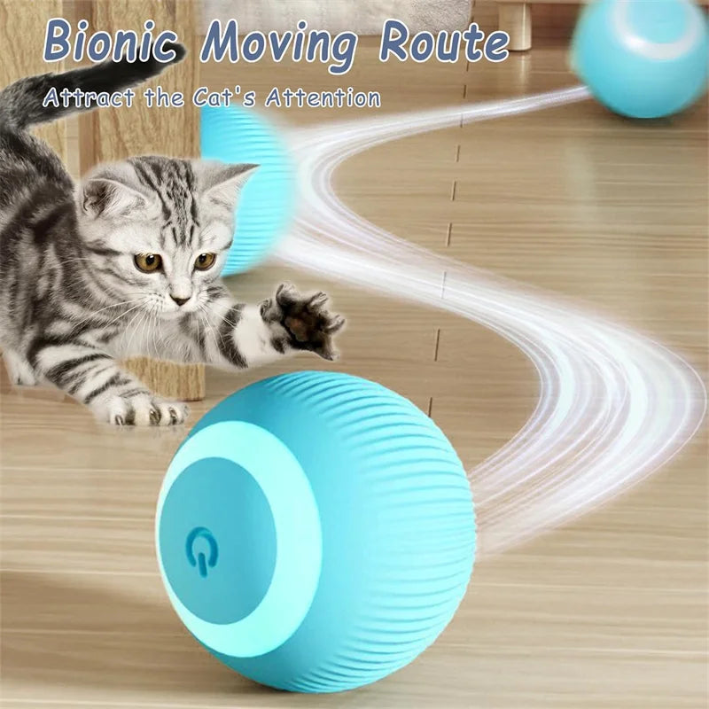 Balle Interactive Automatique pour Chat – Jouet Intelligent Rechargeable USB